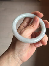 Load image into Gallery viewer, 56.4mm certified 100% natural Type A light green white purple round cut jadeite jade bangle AA119-4911
