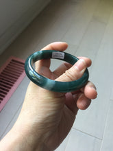 Load image into Gallery viewer, 58.9mm Certified Type A 100% Natural dark green/blue/gray/black Guatemala Jadeite bangle PJ134-1481
