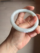 Load image into Gallery viewer, 56.4mm certified 100% natural Type A light green white purple round cut jadeite jade bangle AA119-4911
