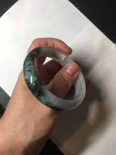 Load image into Gallery viewer, 53.4mm Certified Type A 100% Natural light purple/dark green jadeite Jade bangle BM60
