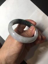 Load image into Gallery viewer, 53.4mm Certified Type A 100% Natural light purple/dark green jadeite Jade bangle BM60

