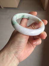 Load image into Gallery viewer, 60.5mm 100% Natural type A sunny green purple white Jadeite Jade bangle PE44-5509
