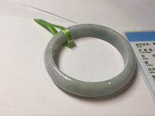 Load image into Gallery viewer, 56.7mm certified type A 100% Natural light green/blue purple Jadeite Jade bangle AB2-1325
