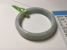 Load image into Gallery viewer, 56.7mm certified type A 100% Natural light green/blue purple Jadeite Jade bangle AB2-1325
