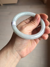 Load image into Gallery viewer, 56.4mm certified 100% natural Type A light green white purple round cut jadeite jade bangle AA119-4911
