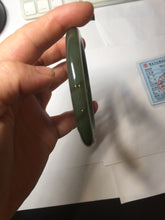 Load image into Gallery viewer, 59.4mm certified 100% Natural dark green gray black round cut nephrite bangle HN157-9684
