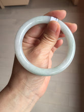 Load image into Gallery viewer, 56.4mm certified 100% natural Type A light green white purple round cut jadeite jade bangle AA119-4911
