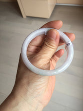 Load image into Gallery viewer, 53.5mm certified 100% natural light green purple slim jadeite jade bangle PC39-4034

