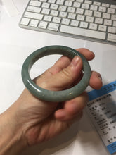 Load image into Gallery viewer, 58.8mm Certified type A 100% Natural oily dark green (老油青) gray black Mountains Afar (远山)Jadeite bangle PH240-1627
