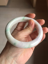 Load image into Gallery viewer, 60.4mm 100% Natural type A sunny green purple white Jadeite Jade bangle PE45-5505
