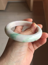 Load image into Gallery viewer, 60.4mm 100% Natural type A sunny green purple white Jadeite Jade bangle PE45-5505
