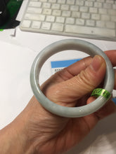 Load image into Gallery viewer, 56.7mm certified type A 100% Natural light green/blue purple Jadeite Jade bangle AB2-1325
