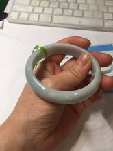 Load image into Gallery viewer, 56.7mm certified type A 100% Natural light green/blue purple Jadeite Jade bangle AB2-1325
