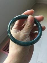 Load image into Gallery viewer, 61mm Certified Type A 100% Natural dark green/blue/gray/black Guatemala Jadeite bangle PJ147-1484
