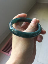 Load image into Gallery viewer, 61mm Certified Type A 100% Natural dark green/blue/gray/black Guatemala Jadeite bangle PJ147-1484
