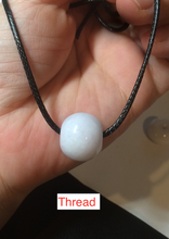 Load image into Gallery viewer, Type A 100% Natural white/light purple drum shape Jadeite Jade bead/pendant BF95
