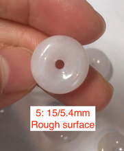 Load image into Gallery viewer, 100% Natural white/purple/yellow jadeite Jade Safety Guardian Button(donut) Pendant/worry stone BF96
