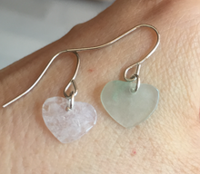 Load image into Gallery viewer, 100% Natural type A light green white heart jadeite Jade beads earring group BP56 (add-on item, not for sale individually)

