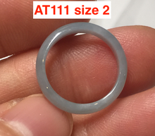 Load image into Gallery viewer, 100% natural type A green/blue/purple Guatemala jadeite jade band ring group AT111
