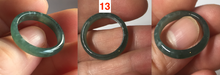 Load image into Gallery viewer, 16.3mm size5 3/4 100% natural type A icy watery green/blue icy watery Guatemala jadeite jade band ring group BP84
