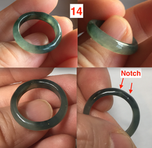 Load image into Gallery viewer, 16.3mm size5 3/4 100% natural type A icy watery green/blue icy watery Guatemala jadeite jade band ring group BP84
