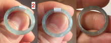 Load image into Gallery viewer, 16.5mm size 6 100% natural type A icy watery green/blue icy watery Guatemala jadeite jade band ring group BP83
