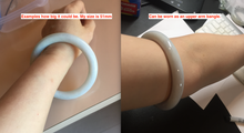 Load image into Gallery viewer, 74.5mm certified Type A 100% Natural light green white round cut plus size Jadeite Jade bangle BP171-(1257)
