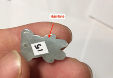 Load image into Gallery viewer, Type A 100% Natural icy watery light green sunny geen purple white clear jadeite jade cute baby bear pendant PH114 Add on item
