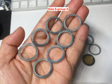 Load image into Gallery viewer, 100% natural type A green/blue/purple Guatemala jadeite jade band ring group AT111
