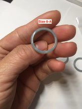 Load image into Gallery viewer, 100% natural type A green/blue/purple Guatemala jadeite jade band ring group AT111
