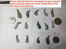 Load image into Gallery viewer, 100% natural type A icy watery sunny green purple dark green blessed melon (福瓜) Jadeite Jade pendant group PC125 Add on item. Not sale alone.
