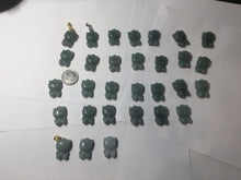 Load image into Gallery viewer, Type A 100% Natural dark green blue gray black Guatemala jadeite jade Snowflake Kitty(雪花猫) pendant BS138 Add one item
