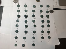 Load image into Gallery viewer, 13-17.5mm Type A 100% Natural blue light green dark green gray Guatemala Jadeite Jade Safety Guardian Button donuts Pendant group PH109
