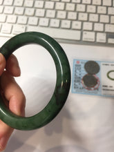 Load image into Gallery viewer, 55mm Certified 100% Natural Deep Pine Green/Black "Serene Ember Forest" Nephrite (red-skin nephrite 红皮碧玉)  Bangle HT168-16-3854
