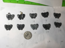 Load image into Gallery viewer, 100% Natural type A black white Wuji(乌鸡) Jadeite Jade butterfly Midnight Bloom(暗夜之花) pendant PF4
