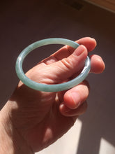 Load image into Gallery viewer, 58.8mm Certified Type A 100% Natural dark green/blue/gray with Guatemala slim round cut Jadeite bangle PE70-1478
