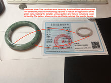 Load image into Gallery viewer, 56.5mm Certified Type A 100% Natural Woodland Green Jadeite Bangle AZ162-0425
