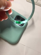 Load image into Gallery viewer, 56mm Certified Type A 100% Natural dark green/blue/gray/yellow with Guatemala slim round cut Jadeite bangle PE37-5876
