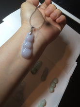 Load image into Gallery viewer, Type A 100% Natural white/green/purple Four Seasons Fortune Beans jadeite jade pendant group W108
