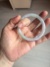 Load image into Gallery viewer, 53.5mm certified 100% natural icy watery light green purple slim round cut jadeite jade bangle PB73-1269
