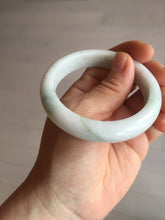 Load image into Gallery viewer, 53.5mm certified 100% natural Type A sunny green white jadeite jade bangle PA259-3846
