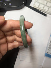 Load image into Gallery viewer, 52mm Certified Type A 100% Natural white Oily Dark Green Gray Black Oval Jadeite Jade Bangle PC219-6219
