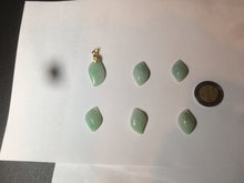 Load image into Gallery viewer, 100% natural type A sunny green jadeite jade Willow leaf/petal pendant group AC80
