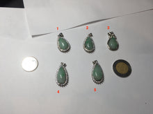 Load image into Gallery viewer, 100% natural type A sunny green jadeite jade water drop pendant necklace group PA111
