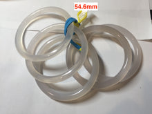 Load image into Gallery viewer, 54.4-59mm 100% natural clear/white/beigh/pale pin/yellow/brown slim agate bangle group MN1 Add on item.
