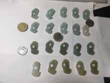 Load image into Gallery viewer, 100% natural type A icy watery jadeite green/yellow/white 3D PiXiu(貔貅) Feng Shui Wealth Attractor with Wealth Pool pendant group necklace PD8
