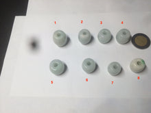 Load image into Gallery viewer, type A 100% Natural white/light green olive shape Jadeite Jade LuluTong (Every road is smooth) bead pendant BK107
