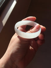 Load image into Gallery viewer, 51.7mm Certified type A 100% Natural white thin Jadeite Jade bangle PB267-1025
