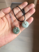 Load image into Gallery viewer, 17.5-20mm Type A 100% Natural oily dark green black gray(老油青) Jadeite Safety Guardian Button donuts pendant group PH237

