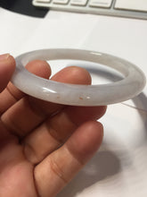 Load image into Gallery viewer, 55mm certified Type A 100% Natural white purple red gray flat Jadeite Jade bangle AZ211-0742
